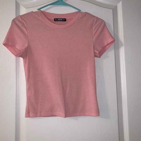 Shein pink ribbed top - Picture 1 of 4